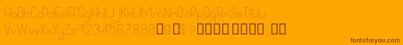 BowhouseLight Font – Brown Fonts on Orange Background