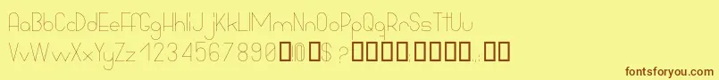 BowhouseLight Font – Brown Fonts on Yellow Background