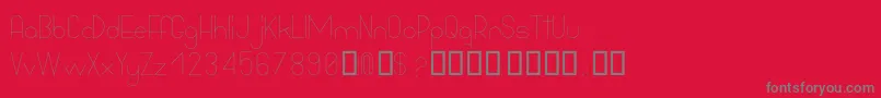 BowhouseLight-fontti – harmaat kirjasimet punaisella taustalla