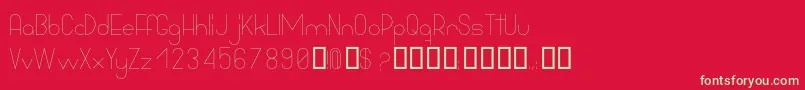 BowhouseLight Font – Green Fonts on Red Background