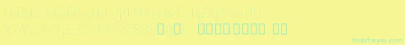 BowhouseLight Font – Green Fonts on Yellow Background