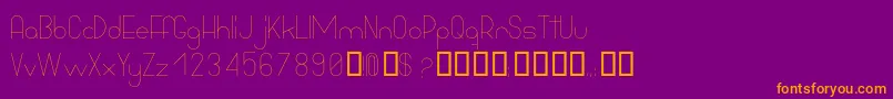 BowhouseLight Font – Orange Fonts on Purple Background