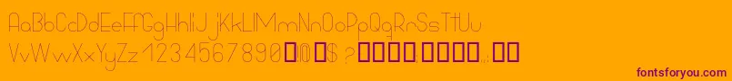 BowhouseLight Font – Purple Fonts on Orange Background