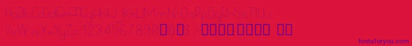 BowhouseLight Font – Purple Fonts on Red Background