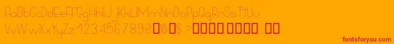 BowhouseLight Font – Red Fonts on Orange Background