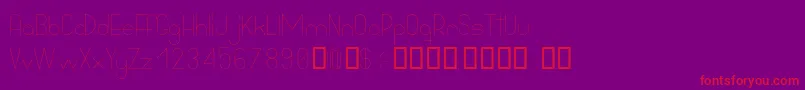 BowhouseLight-Schriftart – Rote Schriften auf violettem Hintergrund