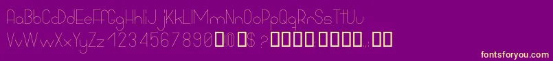 BowhouseLight Font – Yellow Fonts on Purple Background