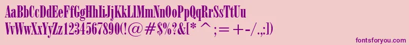 Onyxn-Schriftart – Violette Schriften auf rosa Hintergrund