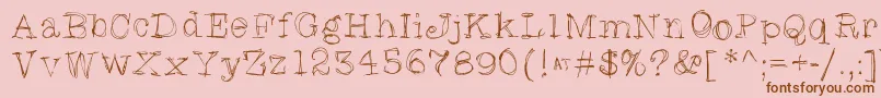 Skratchyskrape Font – Brown Fonts on Pink Background
