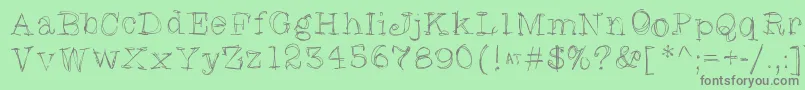 More about Skratchyskrape Font Skratchyskrape Font – Gray Fonts on Green Background