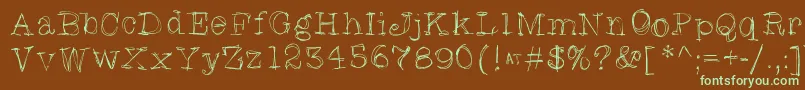 Skratchyskrape Font – Green Fonts on Brown Background