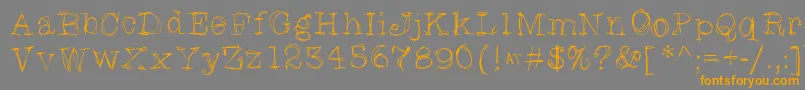 Skratchyskrape Font – Orange Fonts on Gray Background