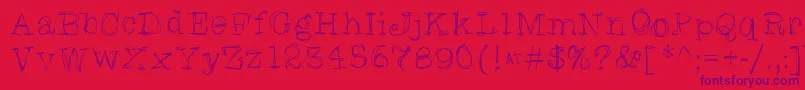 Skratchyskrape Font – Purple Fonts on Red Background