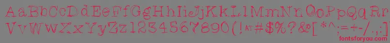 Skratchyskrape Font – Red Fonts on Gray Background