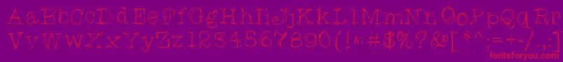 Skratchyskrape Font – Red Fonts on Purple Background