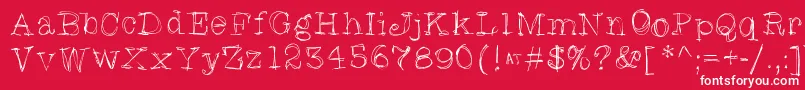 Skratchyskrape Font – White Fonts on Red Background