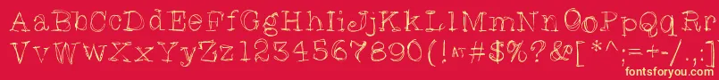 More about Skratchyskrape Font Skratchyskrape Font – Yellow Fonts on Red Background
