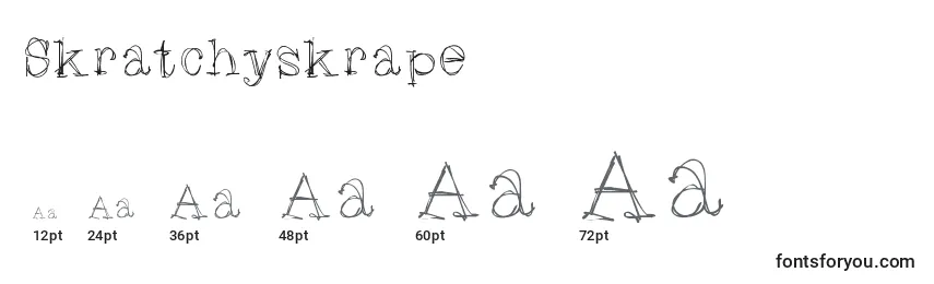 Skratchyskrape Font Sizes