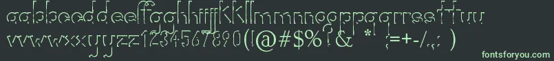 Fonte Rorific – fontes verdes em um fundo preto