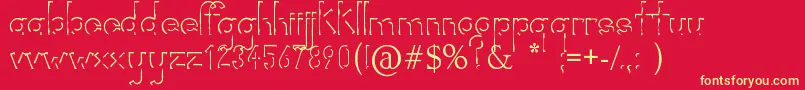 Rorific Font – Yellow Fonts on Red Background