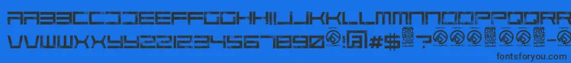 CodepredatorsRegular Font – Black Fonts on Blue Background