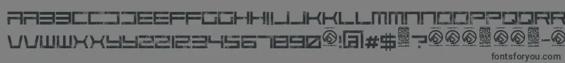 フォントCodepredatorsRegular – 黒い文字の灰色の背景