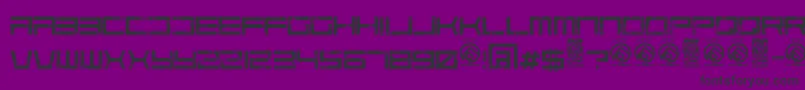 フォントCodepredatorsRegular – 紫の背景に黒い文字
