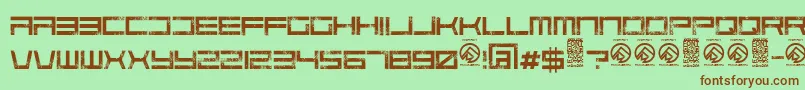 CodepredatorsRegular-fontti – ruskeat fontit vihreällä taustalla