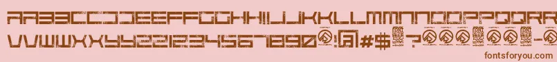 CodepredatorsRegular Font – Brown Fonts on Pink Background