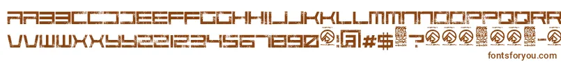 Шрифт CodepredatorsRegular – коричневые шрифты на белом фоне