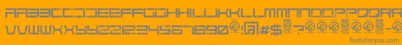 フォントCodepredatorsRegular – オレンジの背景に灰色の文字