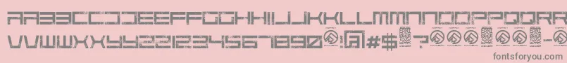 フォントCodepredatorsRegular – ピンクの背景に灰色の文字