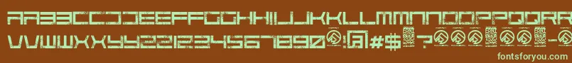 Шрифт CodepredatorsRegular – зелёные шрифты на коричневом фоне