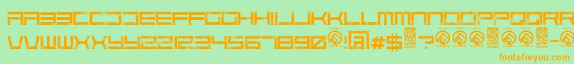 CodepredatorsRegular Font – Orange Fonts on Green Background