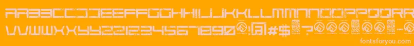CodepredatorsRegular Font – Pink Fonts on Orange Background