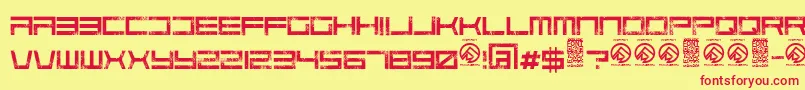 CodepredatorsRegular Font – Red Fonts on Yellow Background