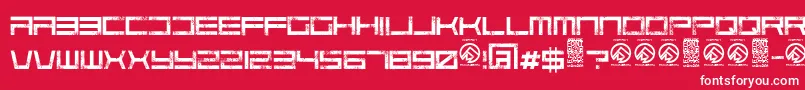 フォントCodepredatorsRegular – 赤い背景に白い文字