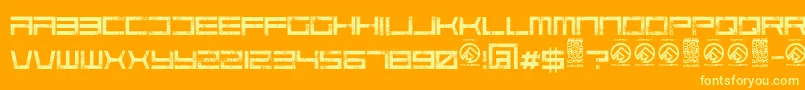 CodepredatorsRegular Font – Yellow Fonts on Orange Background