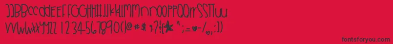Sandyshoreshells Font – Black Fonts on Red Background