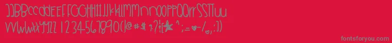 Sandyshoreshells Font – Gray Fonts on Red Background