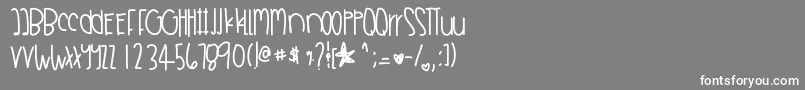 Sandyshoreshells Font – White Fonts on Gray Background