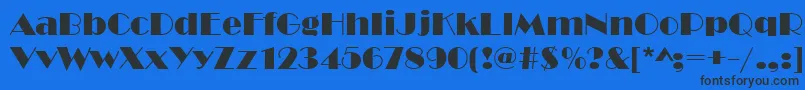 Broadw Font – Black Fonts on Blue Background