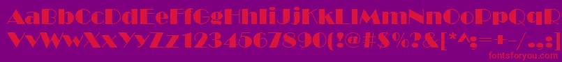 Broadw Font – Red Fonts on Purple Background