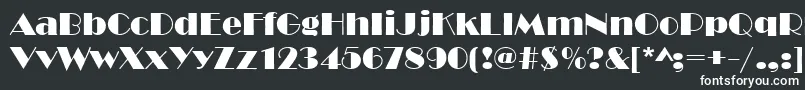 フォントBroadw – 黒い背景に白い文字