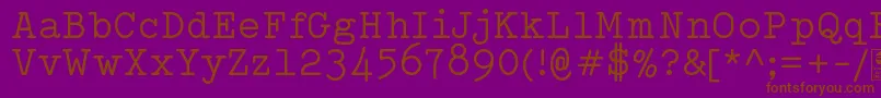 TypowriterRegularDemo Font – Brown Fonts on Purple Background