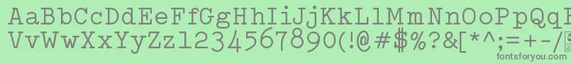 TypowriterRegularDemo Font – Gray Fonts on Green Background