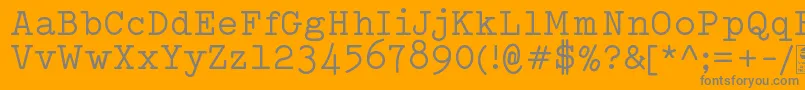 TypowriterRegularDemo Font – Gray Fonts on Orange Background