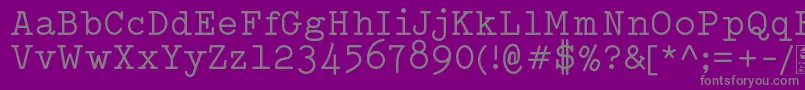 TypowriterRegularDemo Font – Gray Fonts on Purple Background