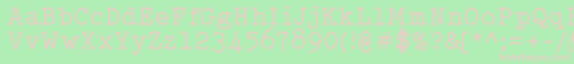 TypowriterRegularDemo Font – Pink Fonts on Green Background