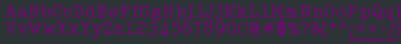 TypowriterRegularDemo-Schriftart – Violette Schriften auf schwarzem Hintergrund